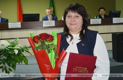 Людмила Поплыко награждена Почетной грамотой райисполкома