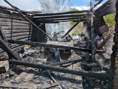 Пожар гаража