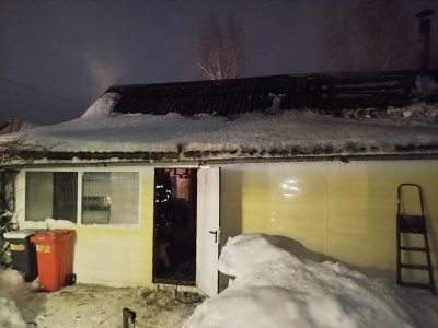 Пожар гаража